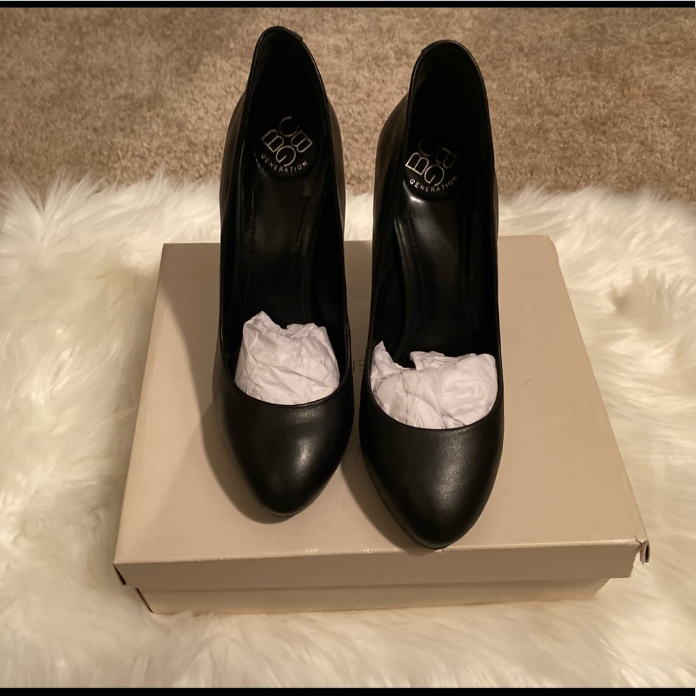 BCBG Used several times. Added rubber sole.